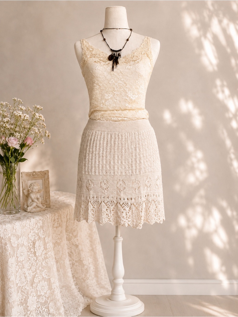 NWT Sage The Label Crochet Lace Skort – Size M 🤍